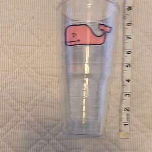 Tervis Clear Tumbler with Vineyard Vines Pink Whale Logo